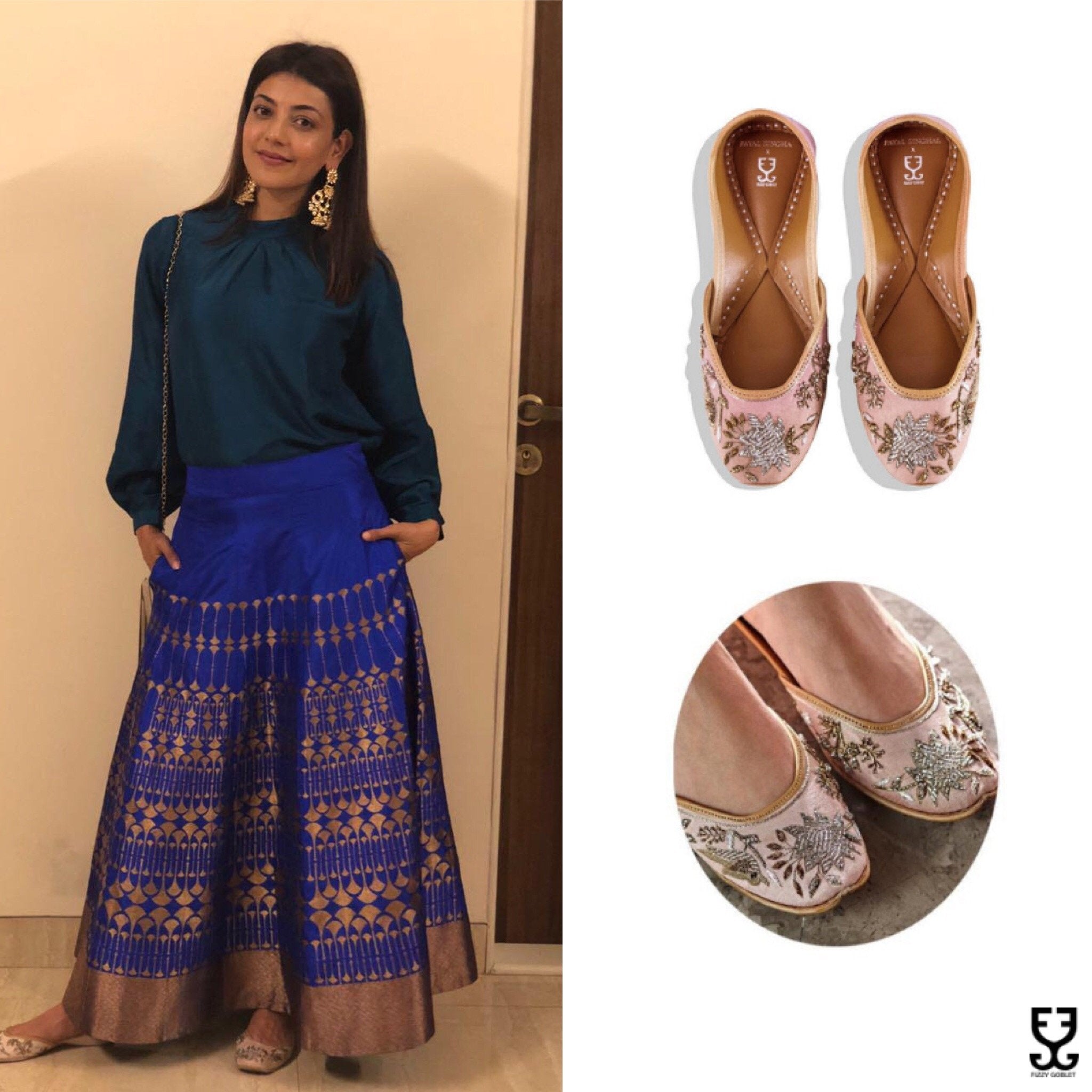 Kajal Aggarwal in DESERT ROSE: PAYAL SINGHAL X FIZZY GOBLET