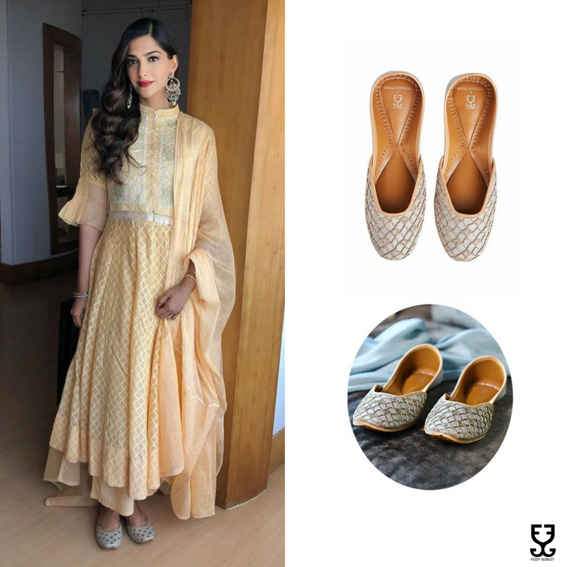 Sonam Kapoor in Luminous Gold: Payal Singhal X Fizzy Goblet