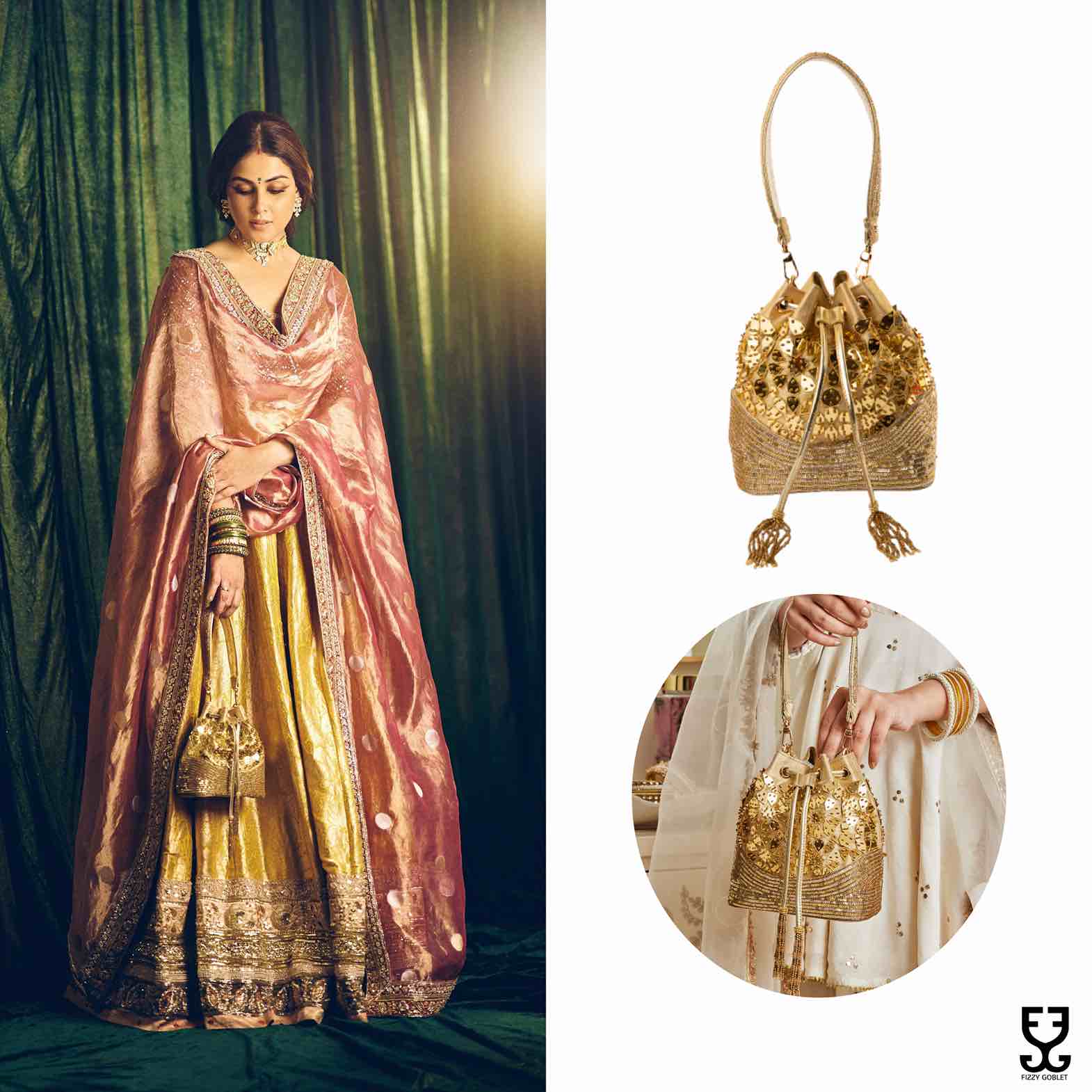 Genelia Deshmukh with Gold Move : Potli