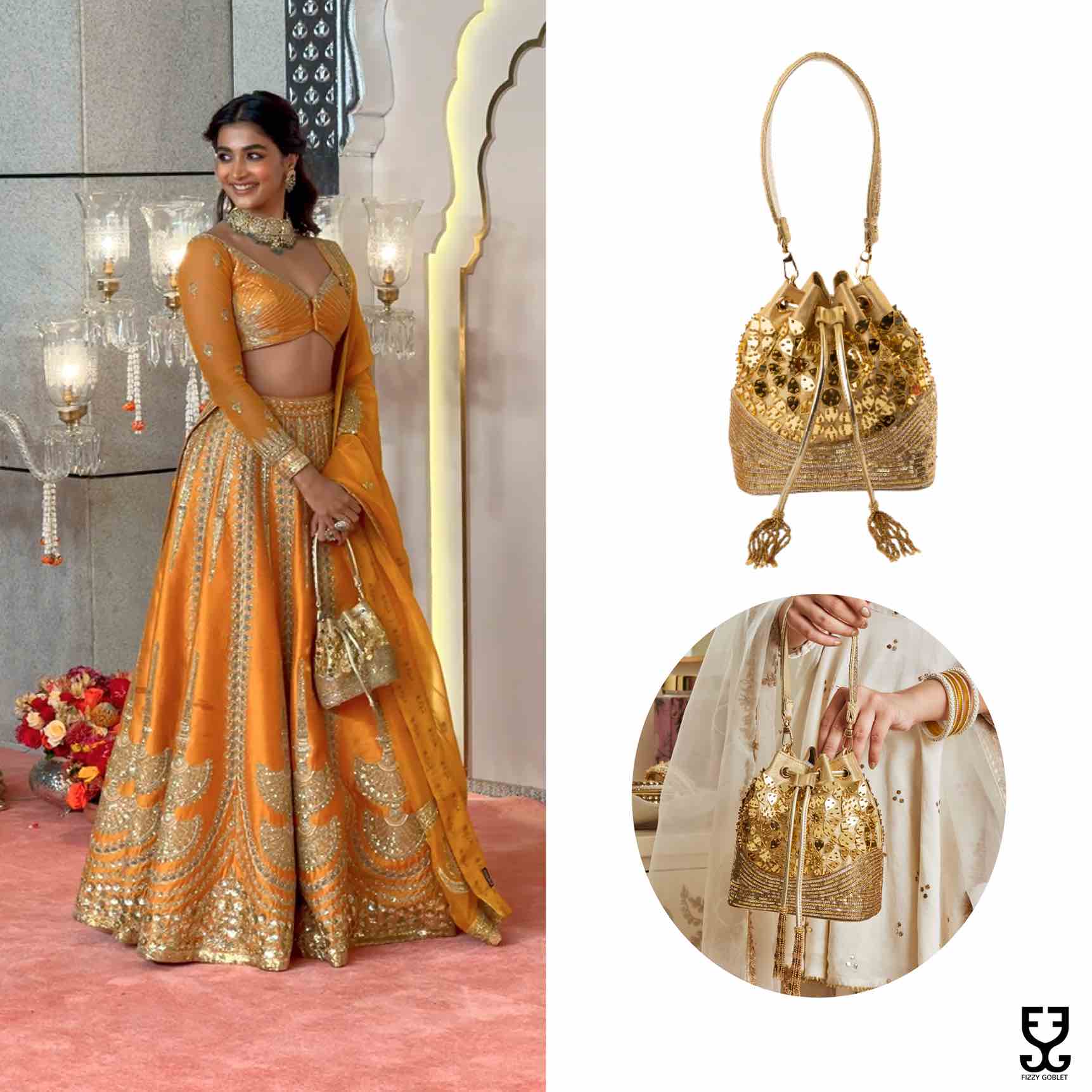 Pooja Hegde with Gold Move : Potli