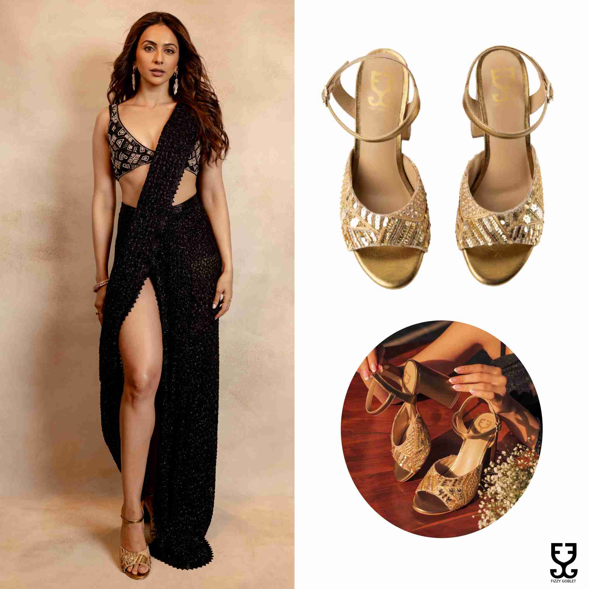 Rakul Preet Singh in Aurora Tower Heels