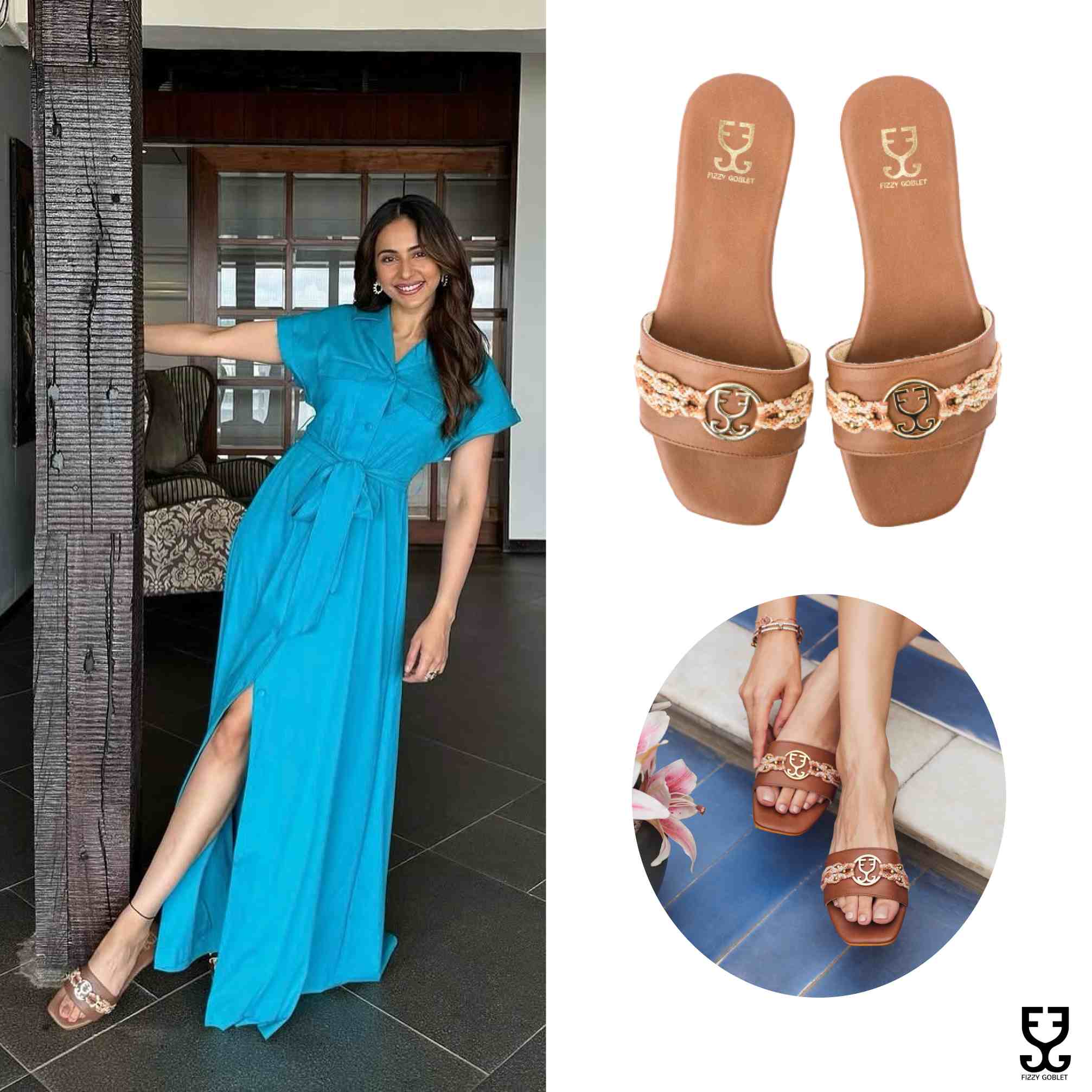 Rakul Preet Singh in Hazelnut Mocha : Sandals