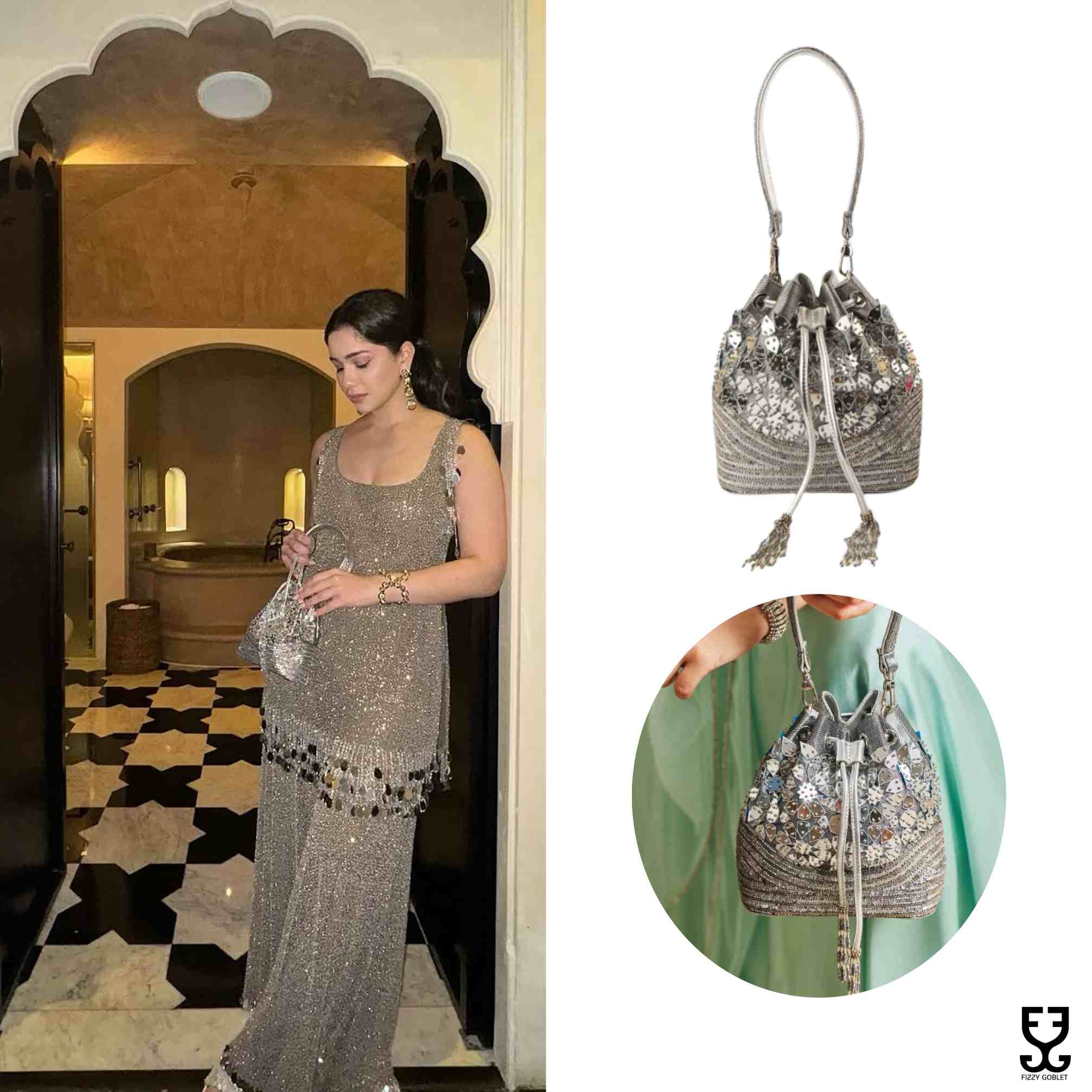 Sara Tendulkar with Looking Glass : Potli