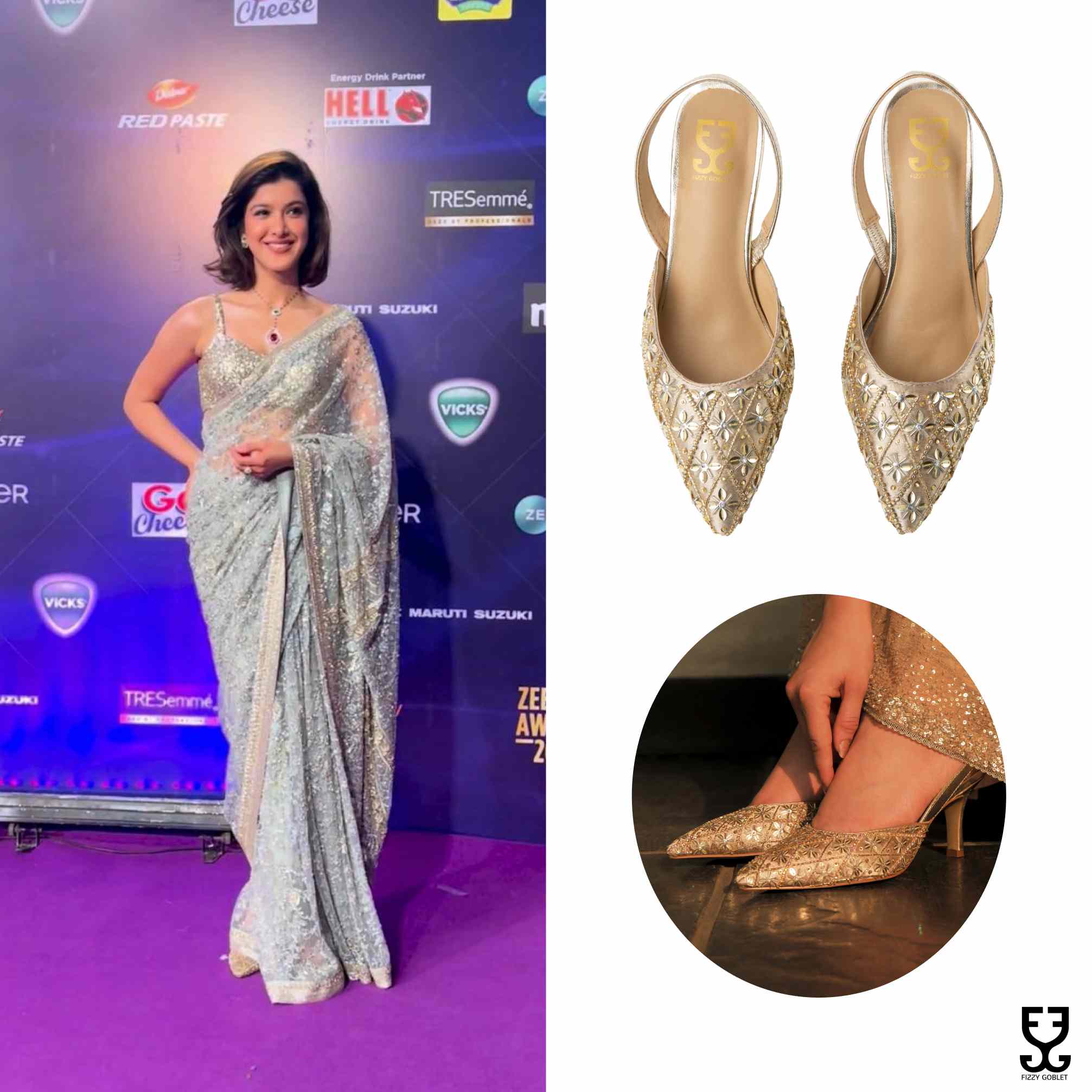 Shanaya Kapoor in Starstruck : Salsa Mule Heels - Kareena Kapoor Khan x Fizzy Goblet - Limited Edition