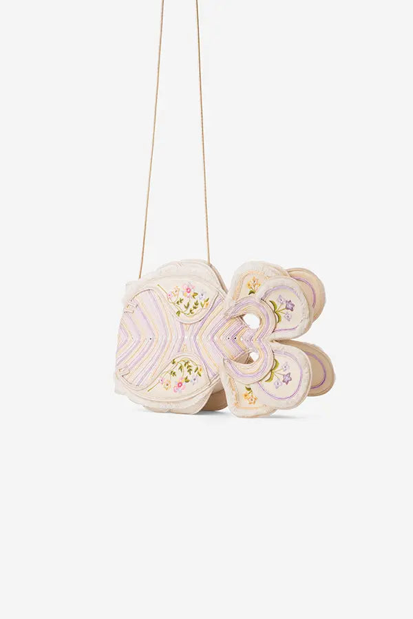 Floral Finomena : Fish Bag - Ivory Handcrafted - Fizzy Goblet - Sling Bag