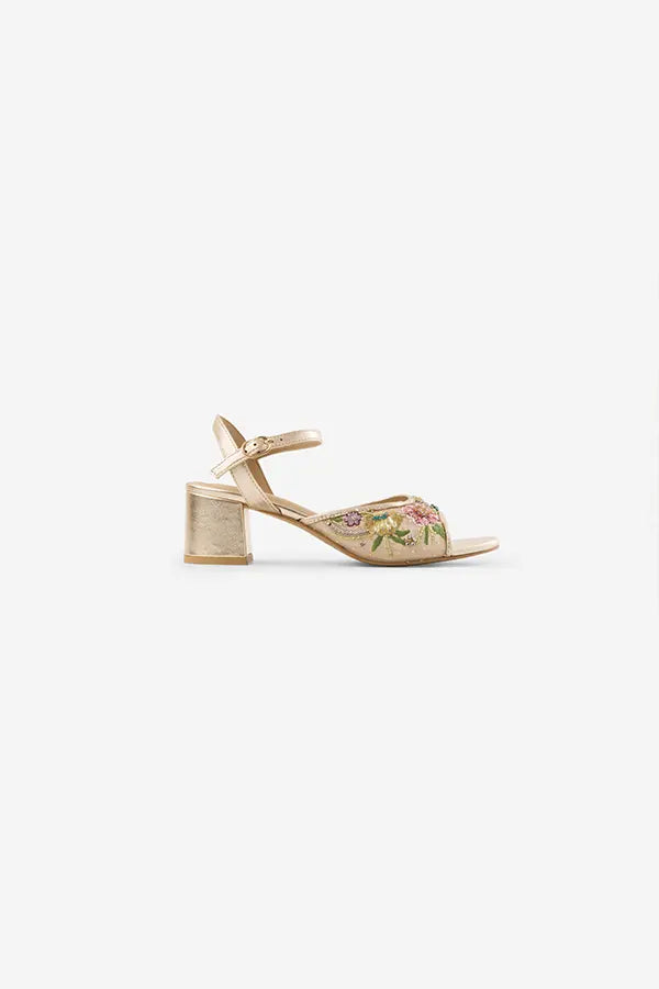 Flower Play : Sandal Heels