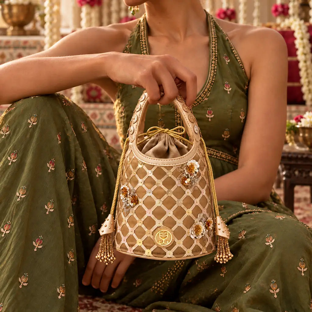 Queen B - Gold : Potli Bag