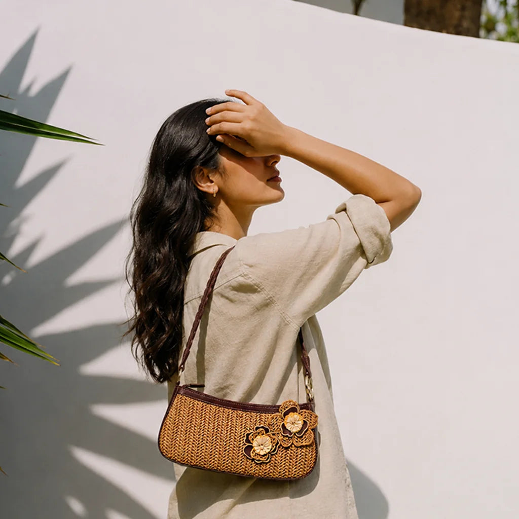 Rosé & Raffia : Shoulder Bag - Limited Edition