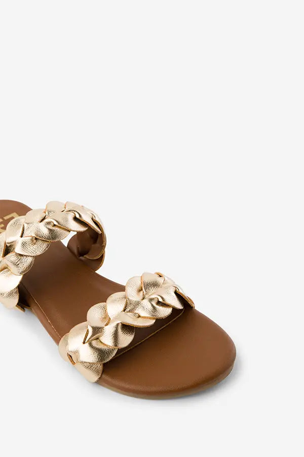 Golden Petals : Sandal Heels
