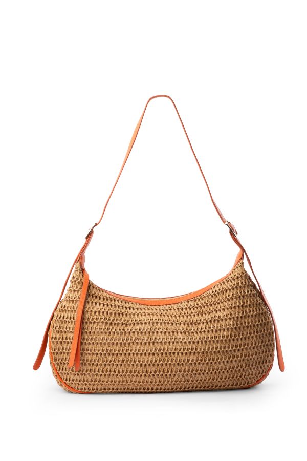 Hammock Hobo Bag : With Handwoven Raffia