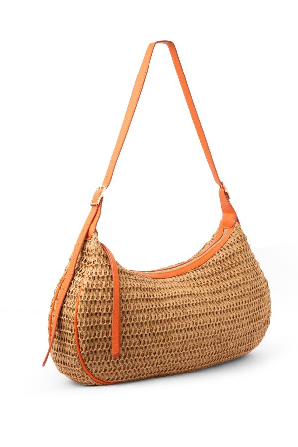 Hammock Hobo Bag : With Handwoven Raffia