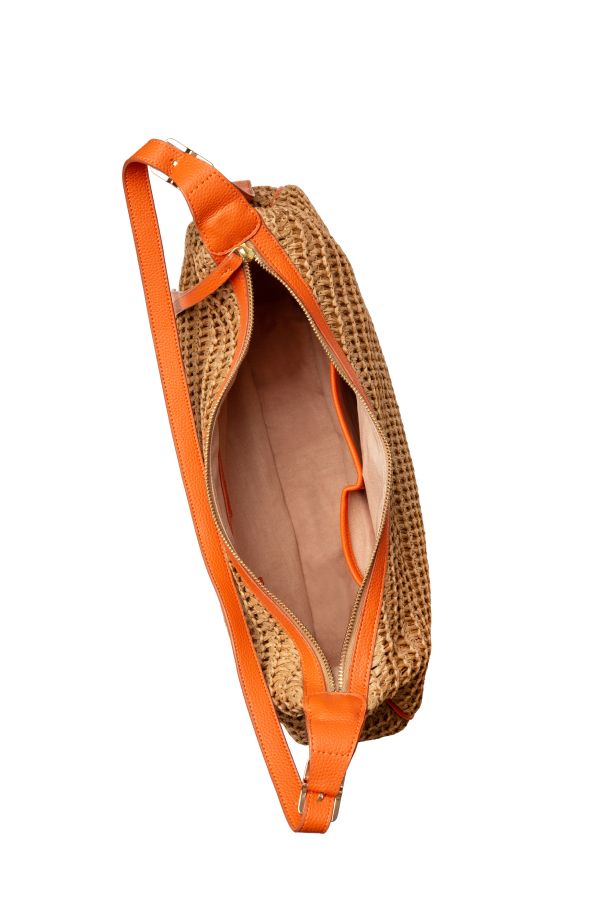 Hammock Hobo Bag : With Handwoven Raffia