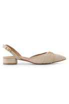 White Canvas : Slingback Heels