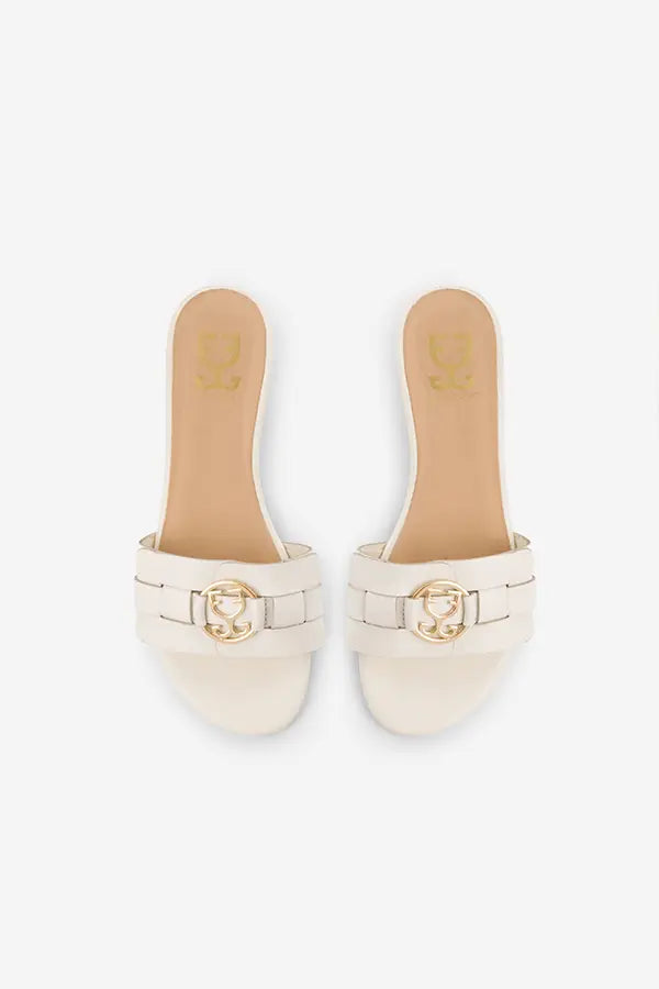White on Cue : Sandal Heels