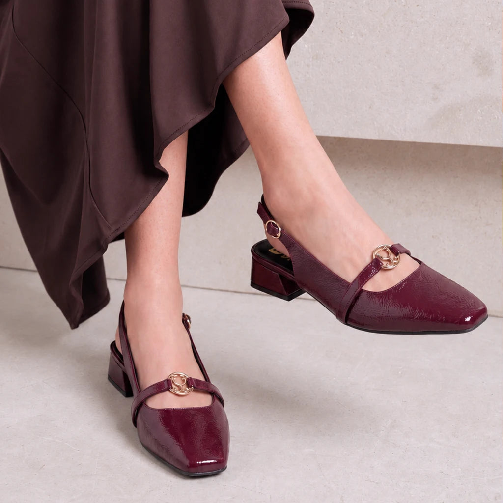 Ruby Tuesday : Slingback Mules - Ruby - FIzzy Goblet - Handcrafted - India