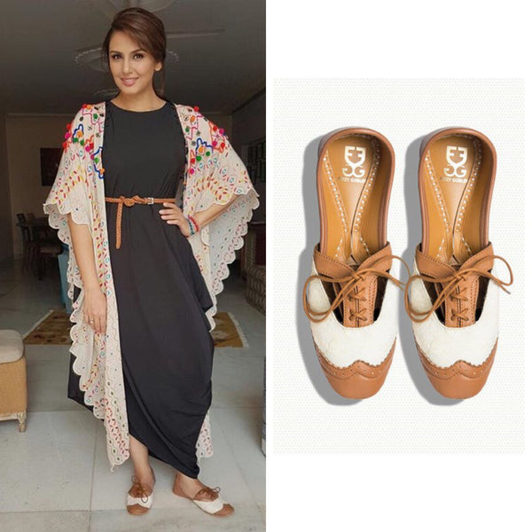 Huma Qureshi in LACE BEAUTY BROGUESTERS