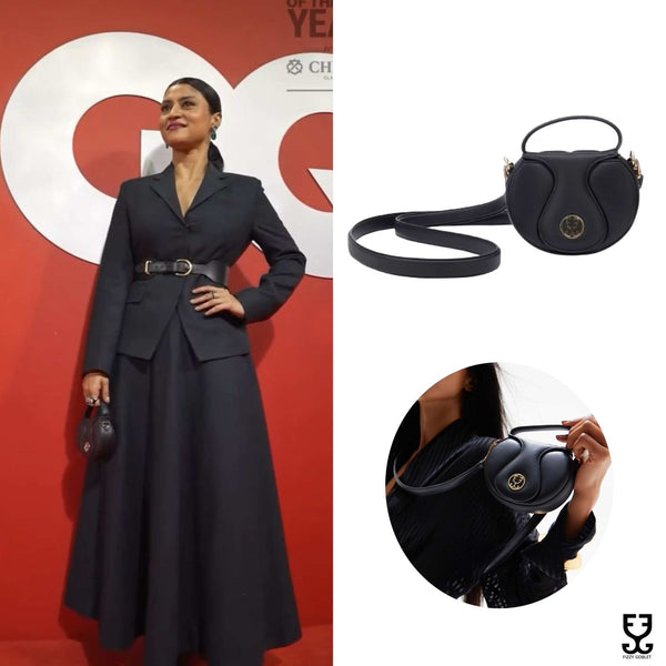 Konkona Sen Sharma with The Micro Bag Leather Black