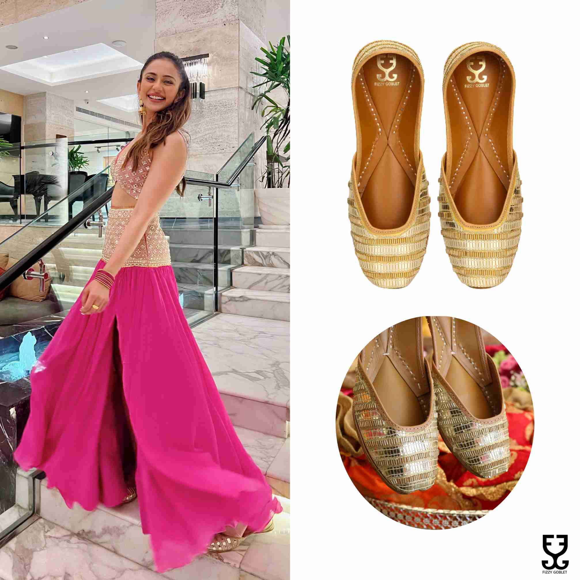 Rakul Preet Singh in Golden Sunrise : Juttis