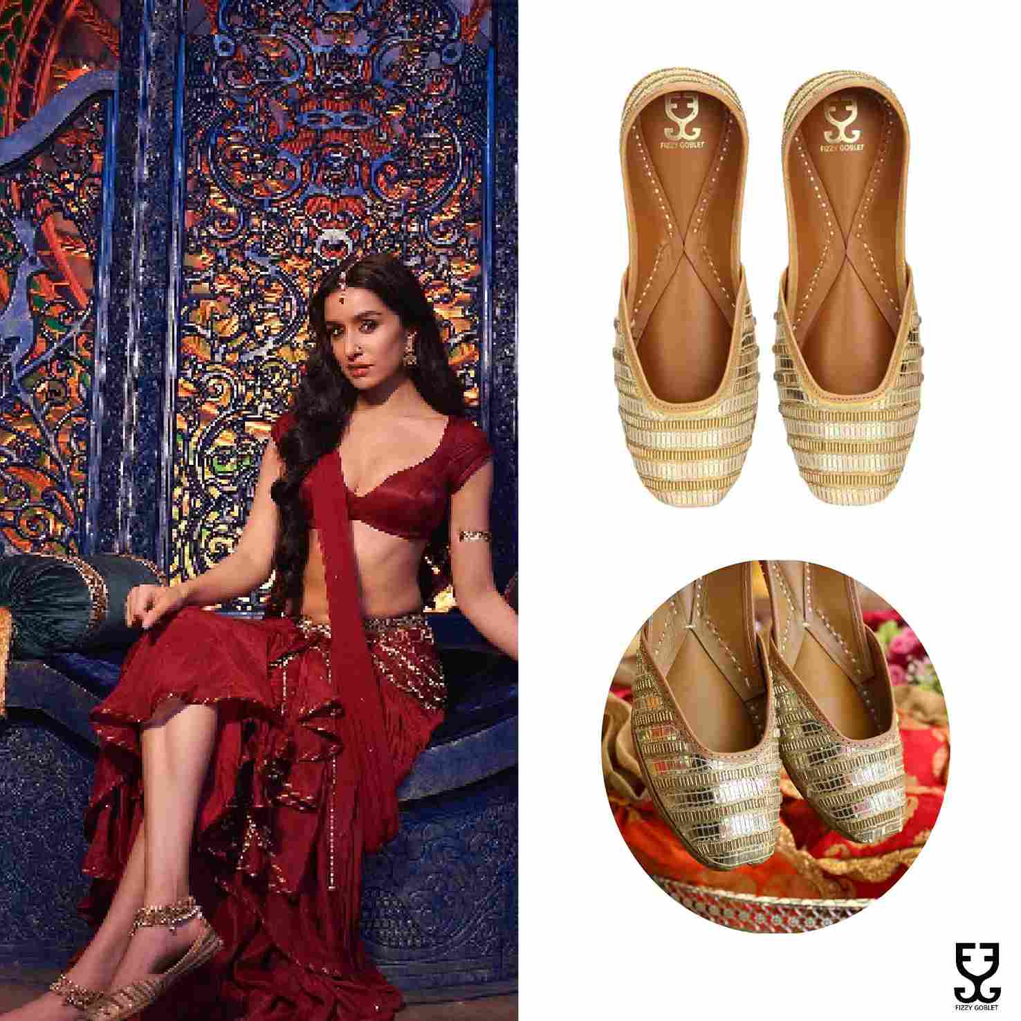Shraddha Kapoor in Golden Sunrise : Juttis