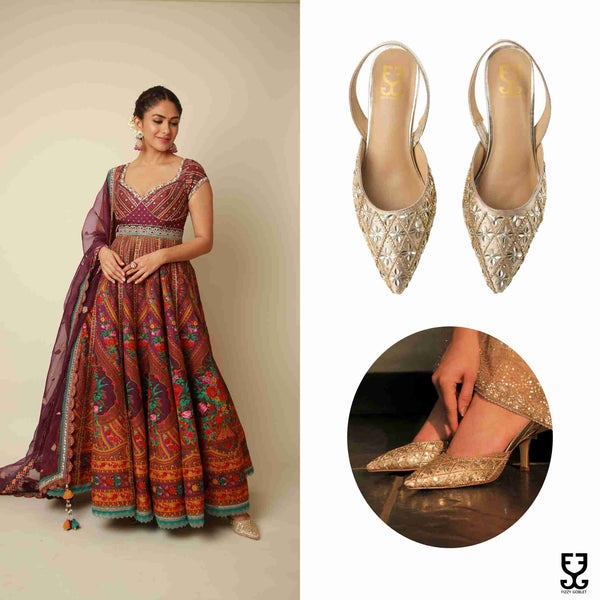 Mrunal Thakur in Starstruck Salsa Mule Heels