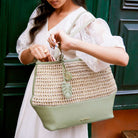 Bazaar Tote : With Handwoven Raffia - Limited Edition