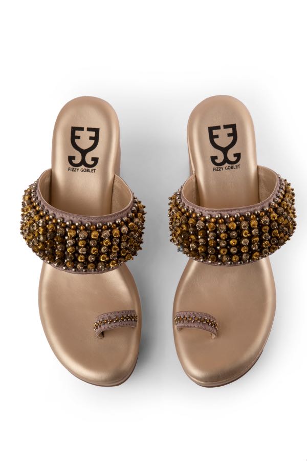 Bead-dazzled : Kolha Wedge - Kareena Kapoor Khan x Fizzy Goblet - Limited Edition