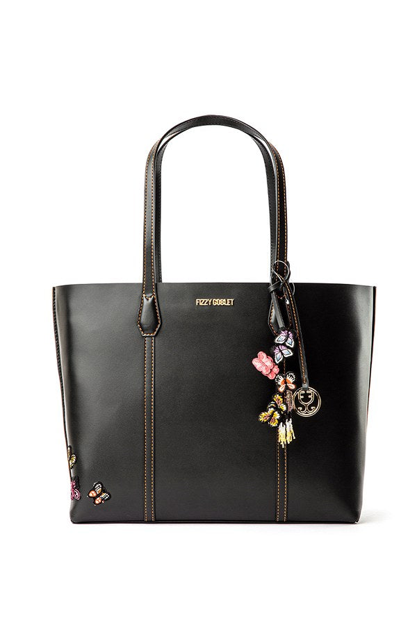 Fizzy Tote Leather Black