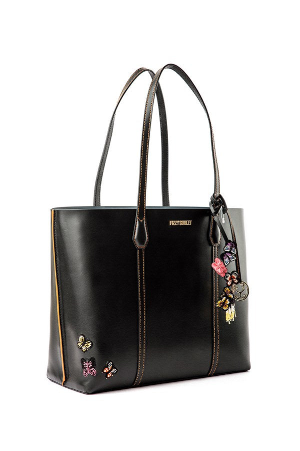 Fizzy Tote Leather Black