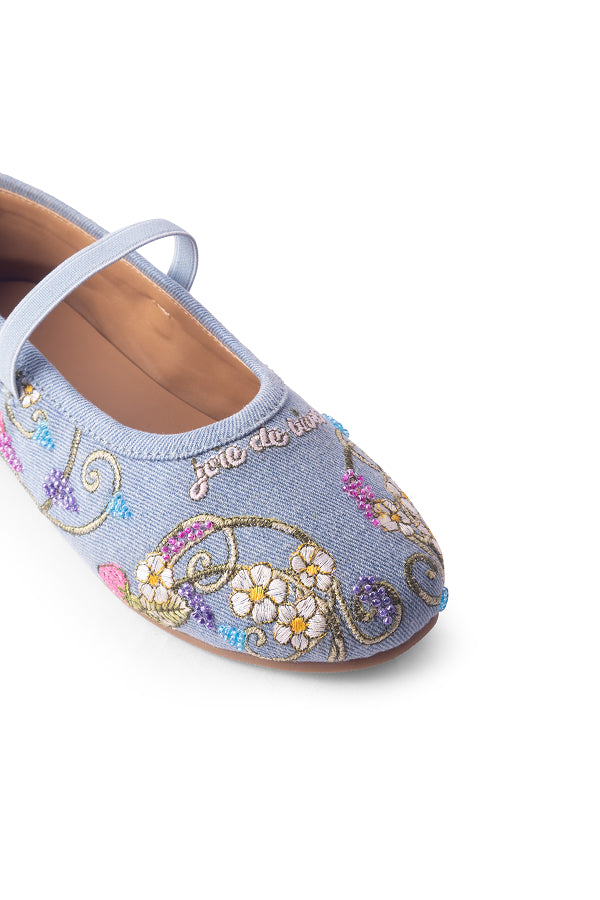 Blue Belle : Kids Ballet Flats