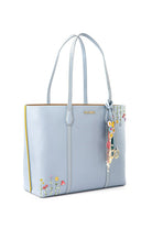Fizzy Tote Leather Stone Blue