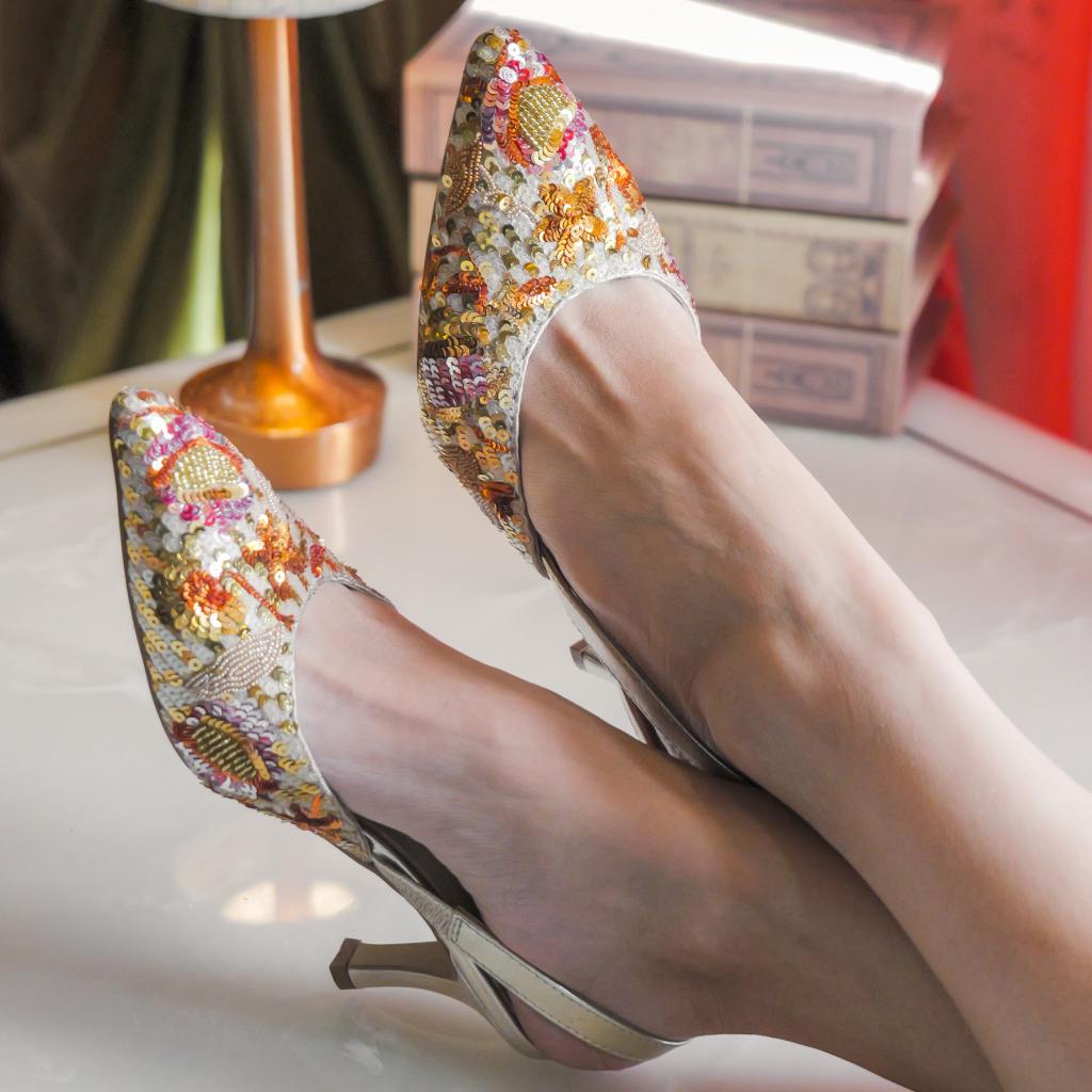 Crackling Jalebi : Salsa Mule Heels - Kareena Kapoor Khan x Fizzy Goblet - Limited Edition
