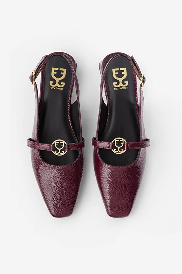 Ruby Tuesday : Slingback Mules - Ruby - FIzzy Goblet - Handcrafted - India