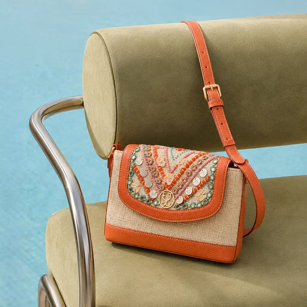 Lucky Orange : Sling Bag - Handcrafted - Fizzy Goblet