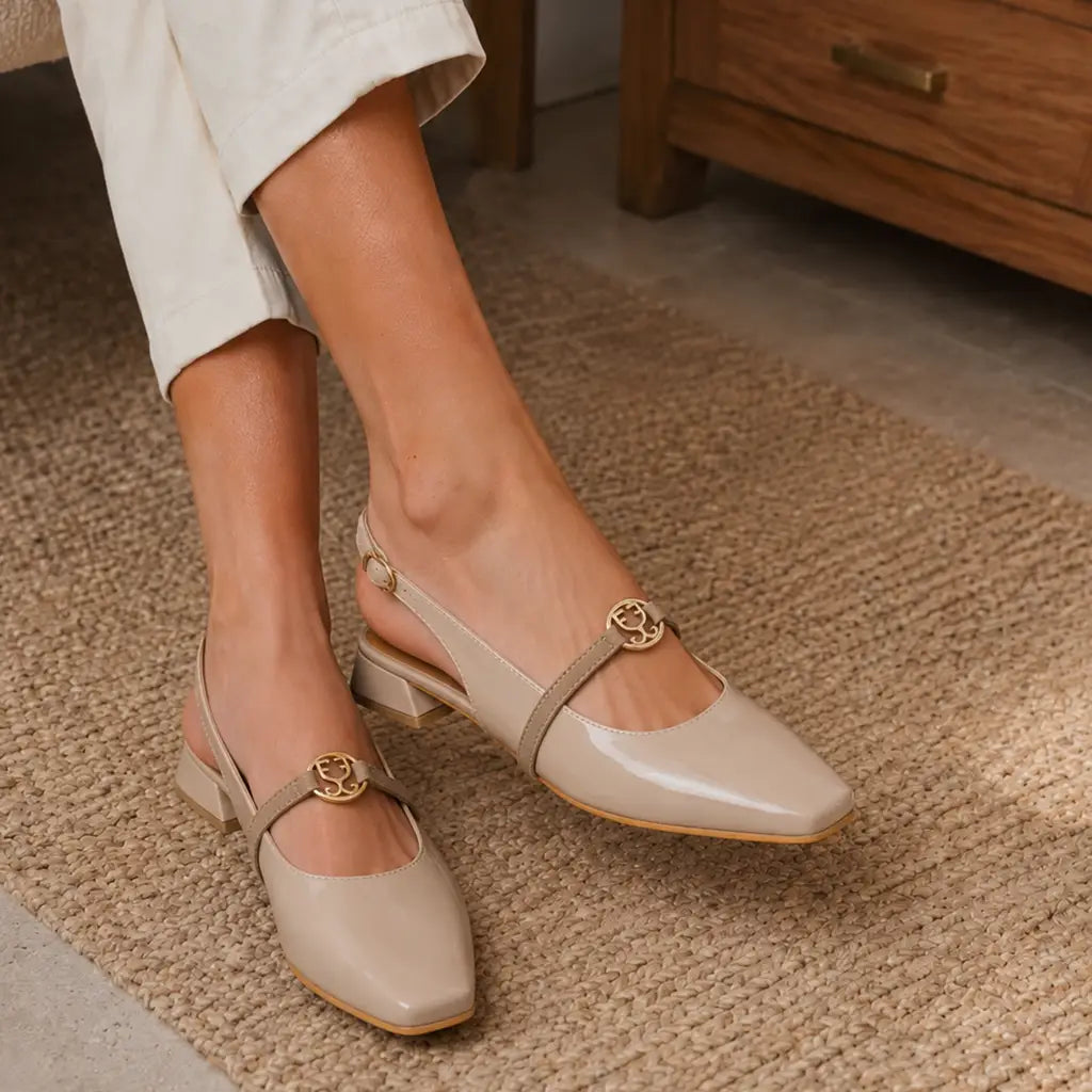 Mellow Drama : Slingback Mules - Handcrafted - Fizzy Goblet - India