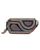 GEO Shoulder Bag Leather - Black (With Colourful Beads)