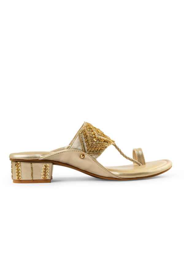 Gold Brew : Kolha Block Heel