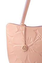 Hibiscus Tote : With Debossed Motifs
