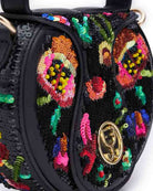 The Micro Bag Leather - Black (With Sequins Embroidery)