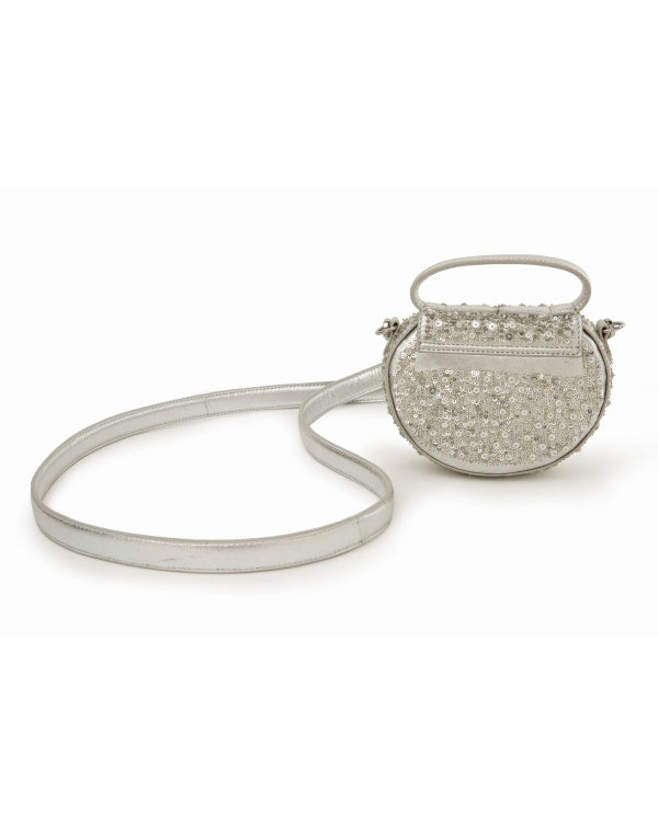 The Micro Bag Leather - Silver