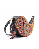 NEO Shoulder Bag Leather - Black (With Colourful Beads)