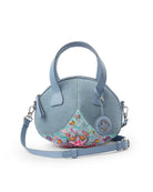 Oyster Crossbody In Denim And Leather : (With Embellished Sequins) - Limited Edition