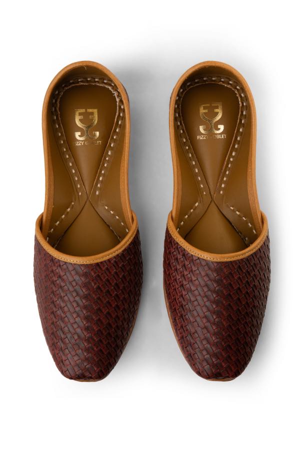 Pattern-Breaker Brown : Juttis For Men