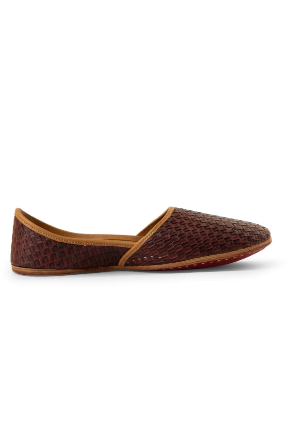 Pattern-Breaker Brown : Juttis For Men