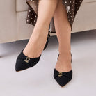 Power Pointed : Slingback Mules