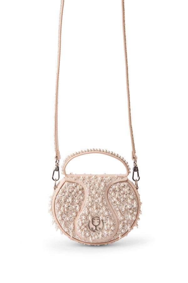 The Micro Bag Leather With Pearl Embroidery