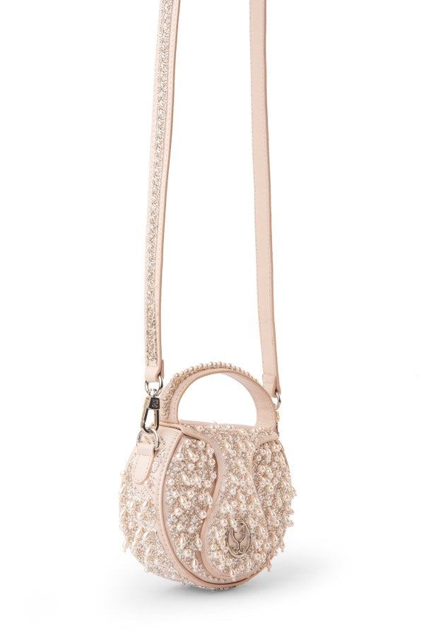 The Micro Bag Leather With Pearl Embroidery