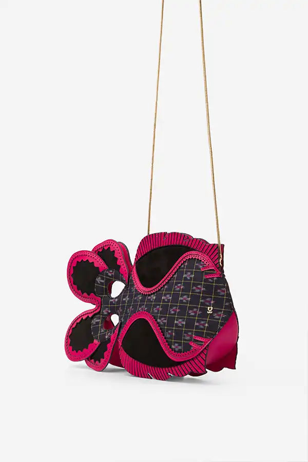 Pink Noise : Fish Bag - Pink - Handcrafted - Indian - Fizzy Goblet - Sling Bag
