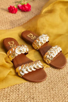 Golden Petals : Sandal Heels