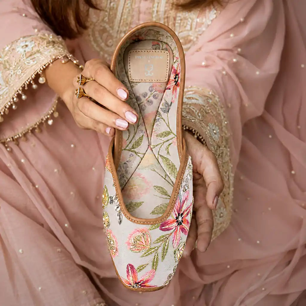Lawn Story Short : Juttis - Payal Singhal X Fizzy Goblet - Handcrafted - Indian 