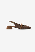 Lines & Lattes : Slingback Mules - Brown - Fizzy Goblet - Handcrafted